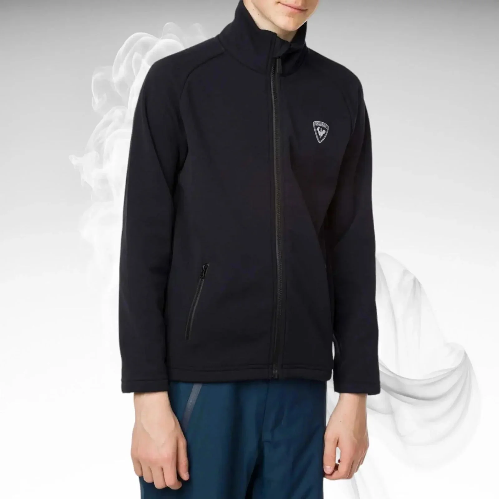 Hoodie ROSSIGNOL Boy Fz Clim Black - 2020/21 - Image 3