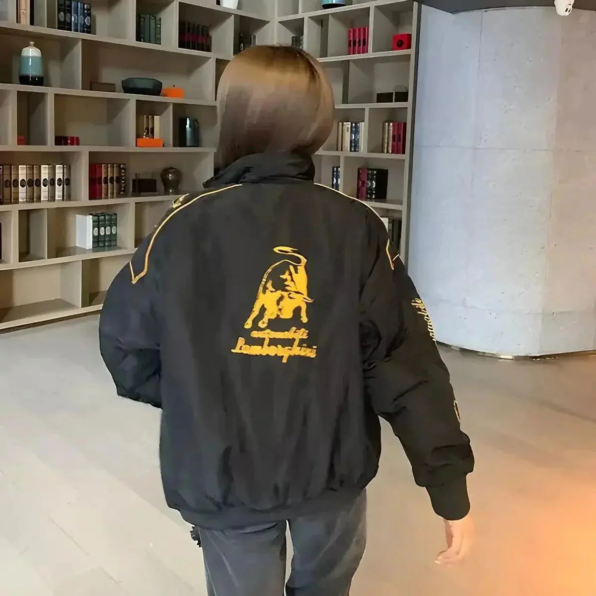 Lamborghini F1 Vintage Style Embroidery Racing Jacket - Image 6