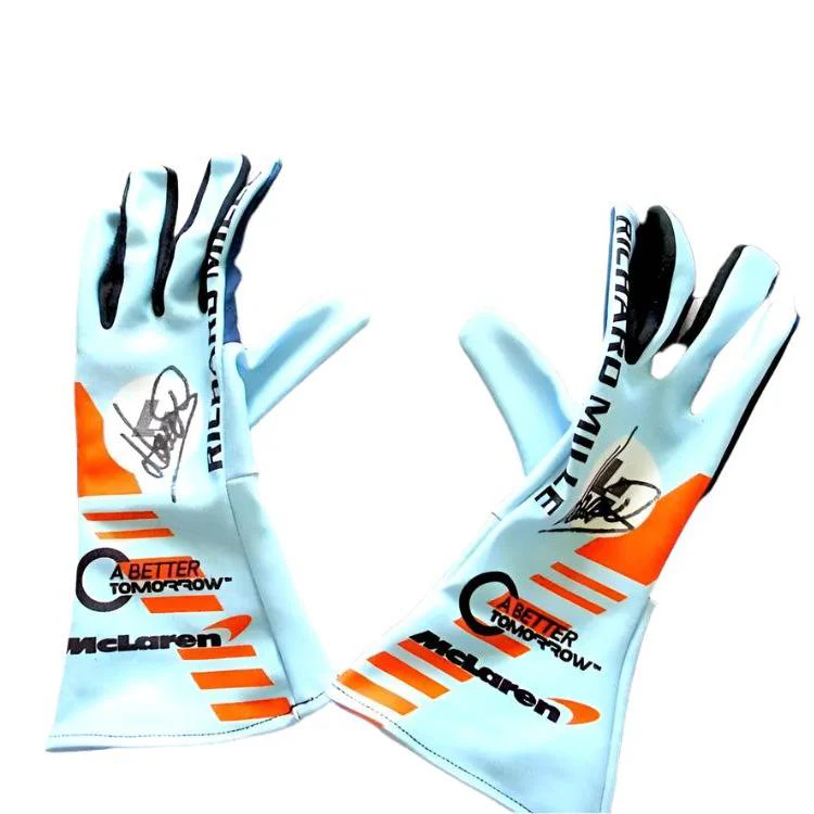 LANDO NORRIS MCLAREN RARE SPECIAL EDITION GULF F1 GLOVES