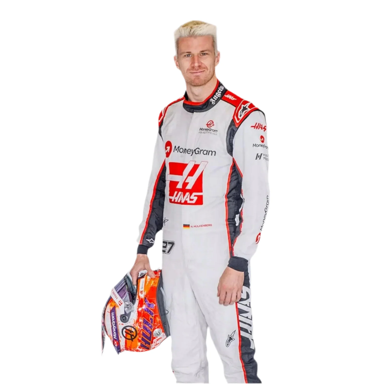 2023 Nico Hulkenberg Haas F1 Race Suits - Las Vegas - Image 2