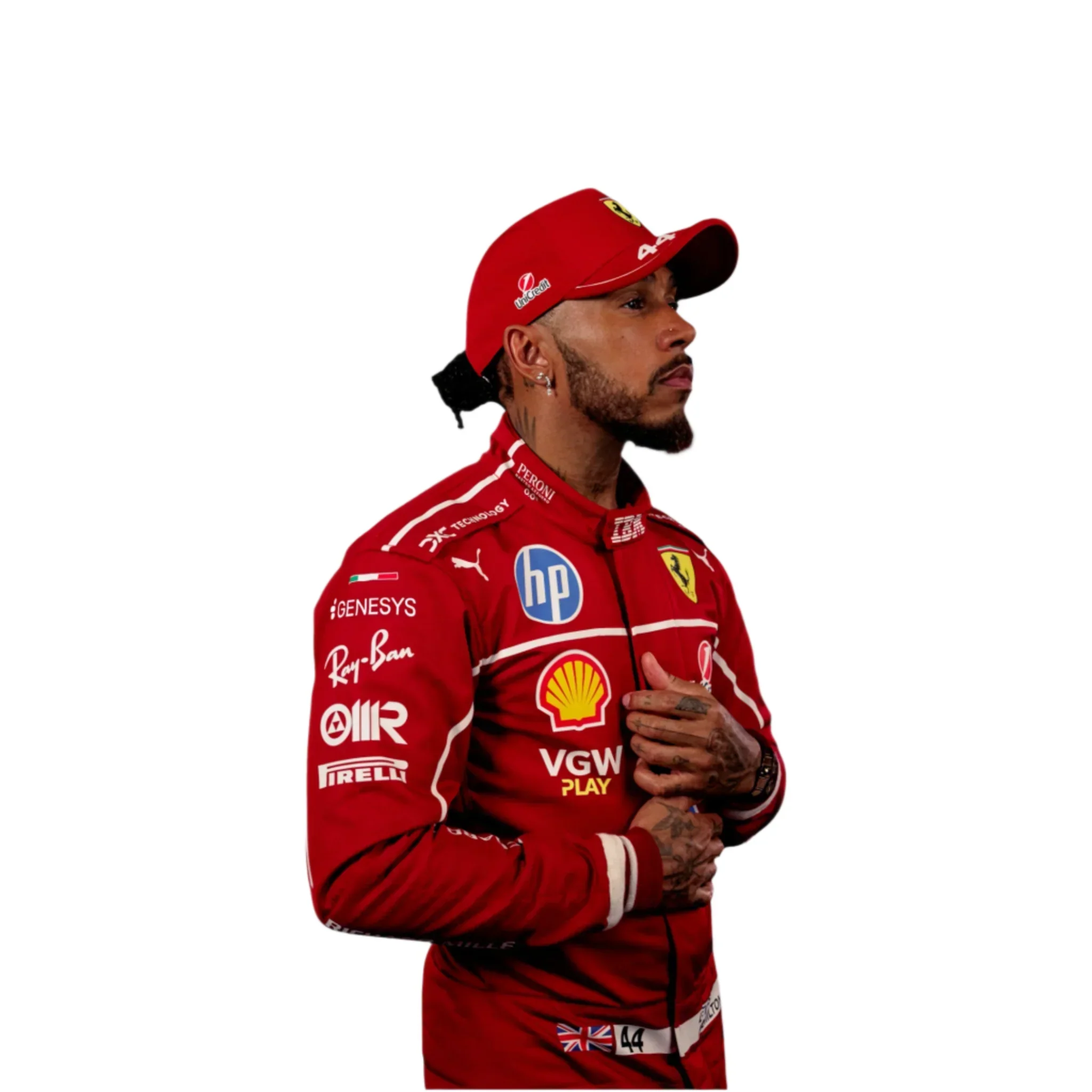 2025 Lewis Hamilton Ferrari HP F1 Race Suit - Image 3