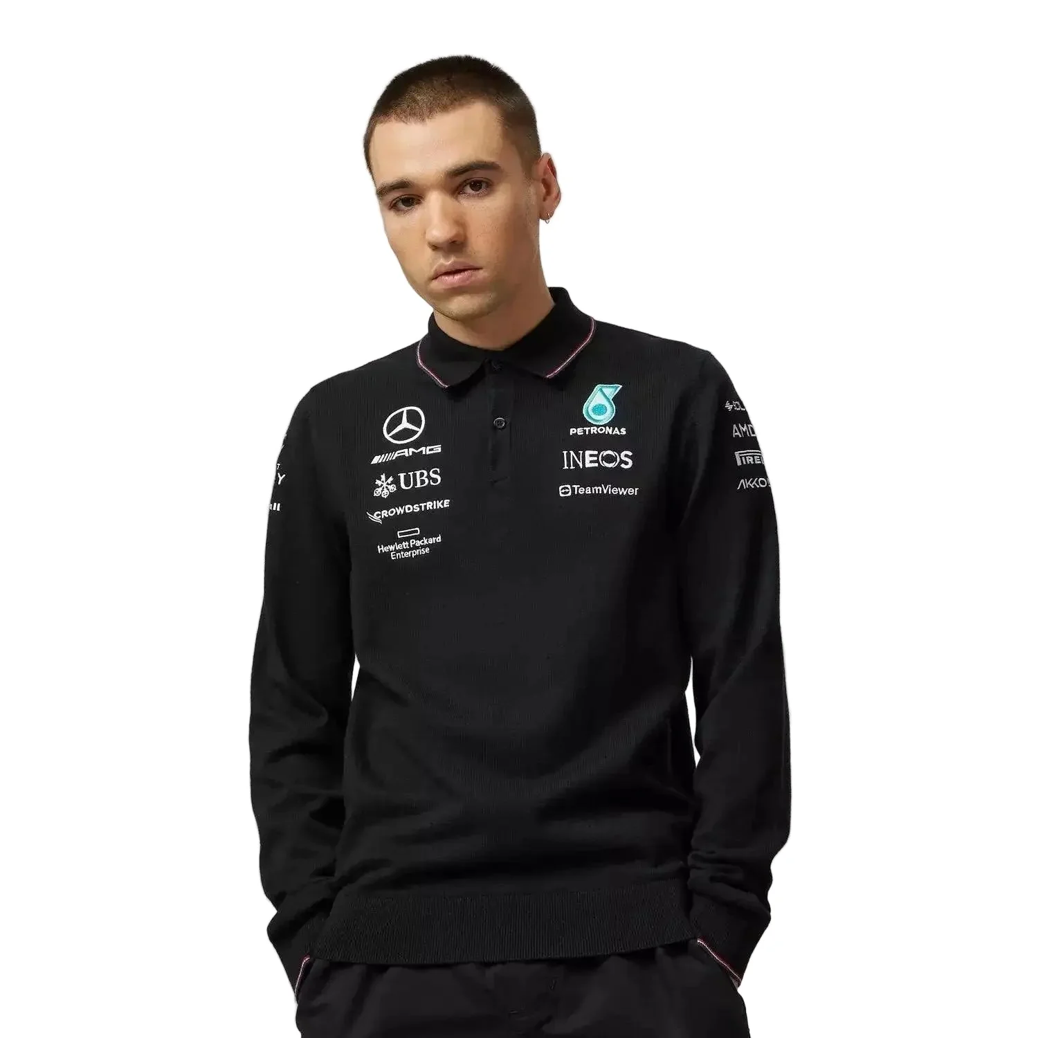 Mercedes-AMG Petronas 2023 Team Longsleeve Polo - Image 5