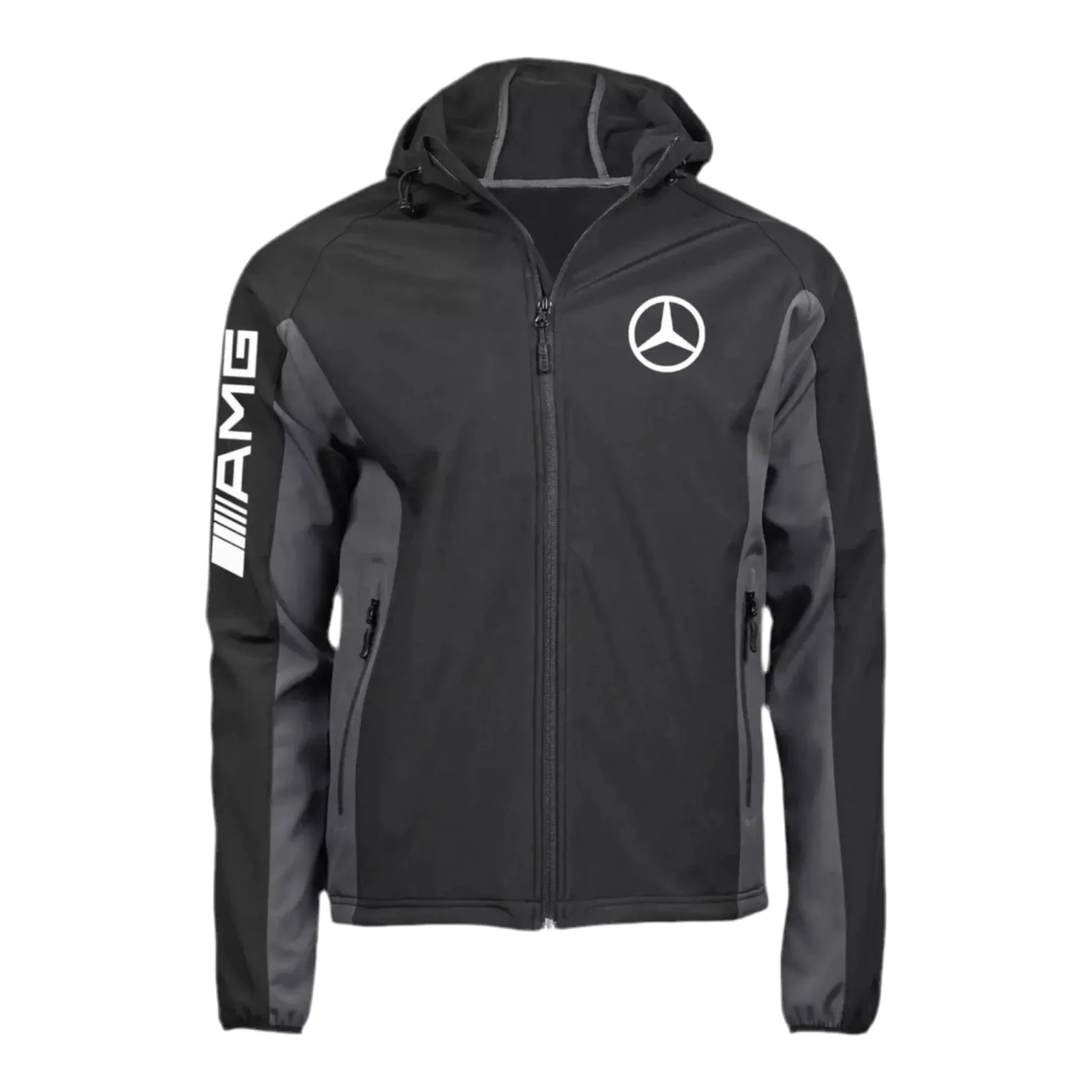 Mercedes AMG SoftShell Racing Jacket With Hoodie - Image 3