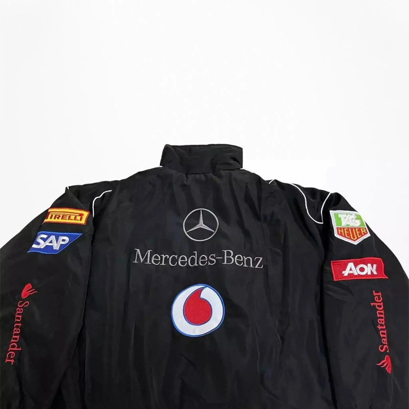 Vintage Mercedes-Benz F1 Embroidered Retro Racing Jacket - Image 5