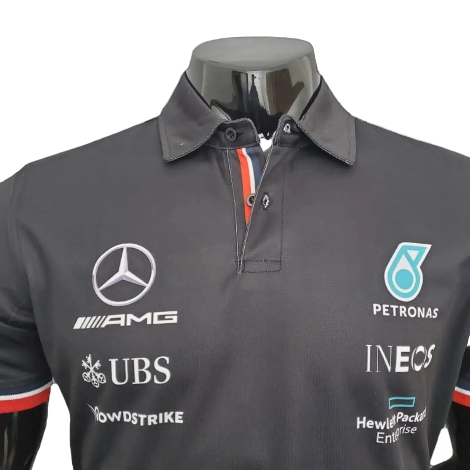 Mercedes Formula One Racing Polo Shirt - Image 3