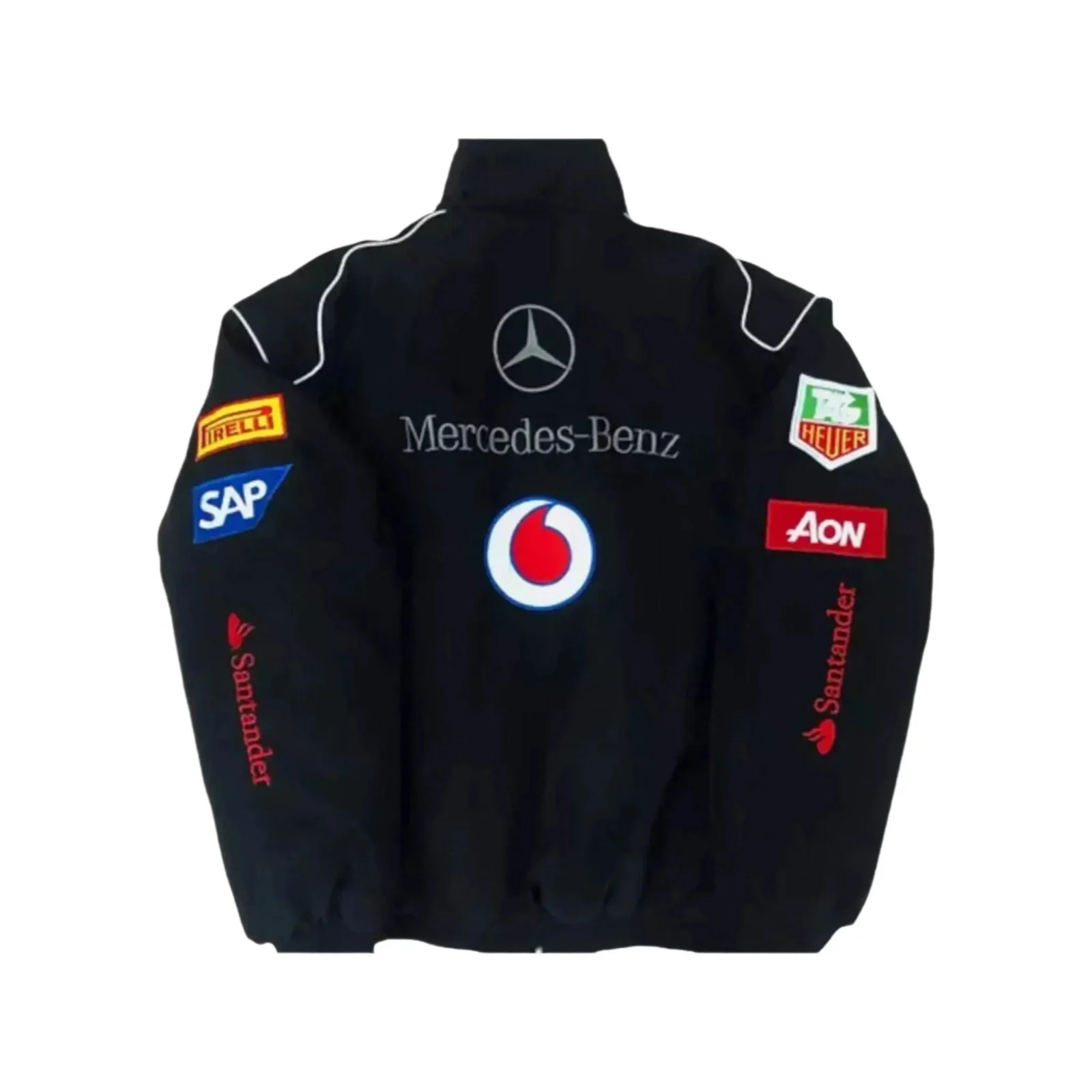 Vintage Edition Black Mercedes F1 Jacket - Image 2