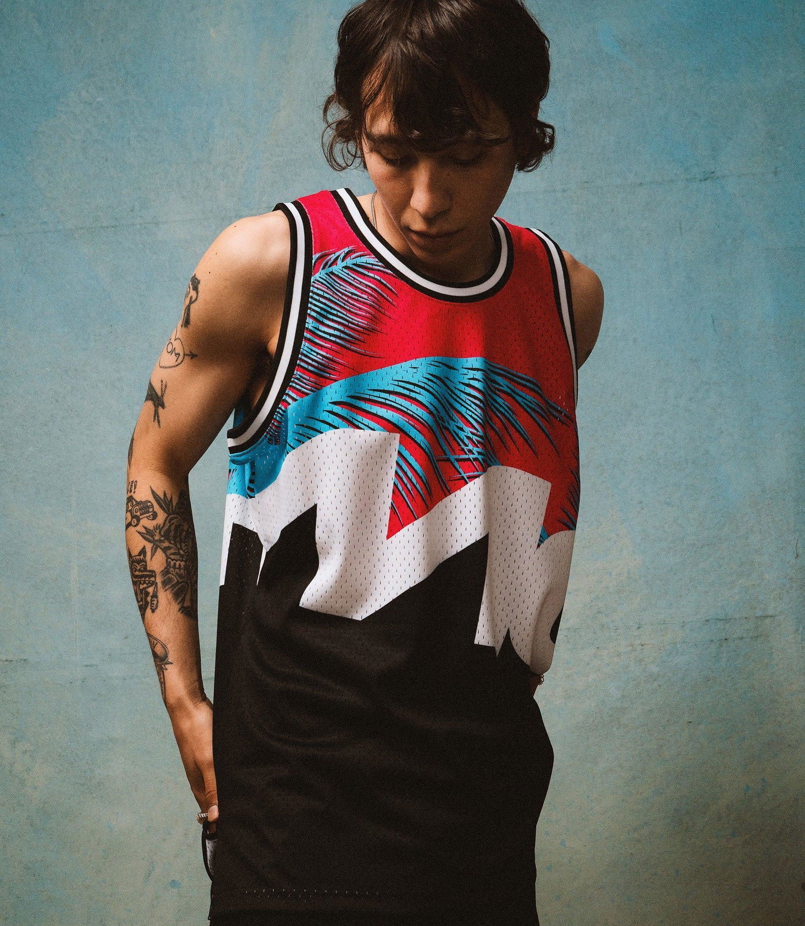 MIAMI GRAND PRIX MESH TANK - MITCHELL & NESS - BLACK/PINK - Image 3