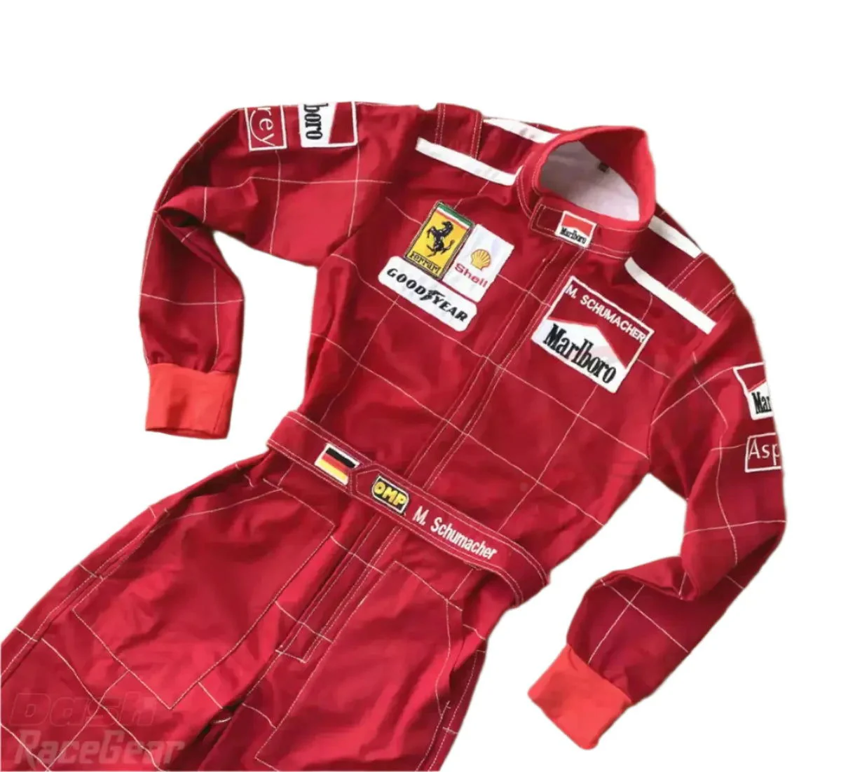 Michael Schumacher 1996 Ferrari F1 Embroidered Racing Suit - Image 3