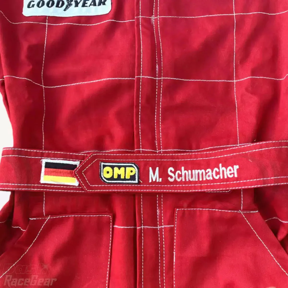 Michael Schumacher 1996 Ferrari F1 Embroidered Racing Suit - Image 9
