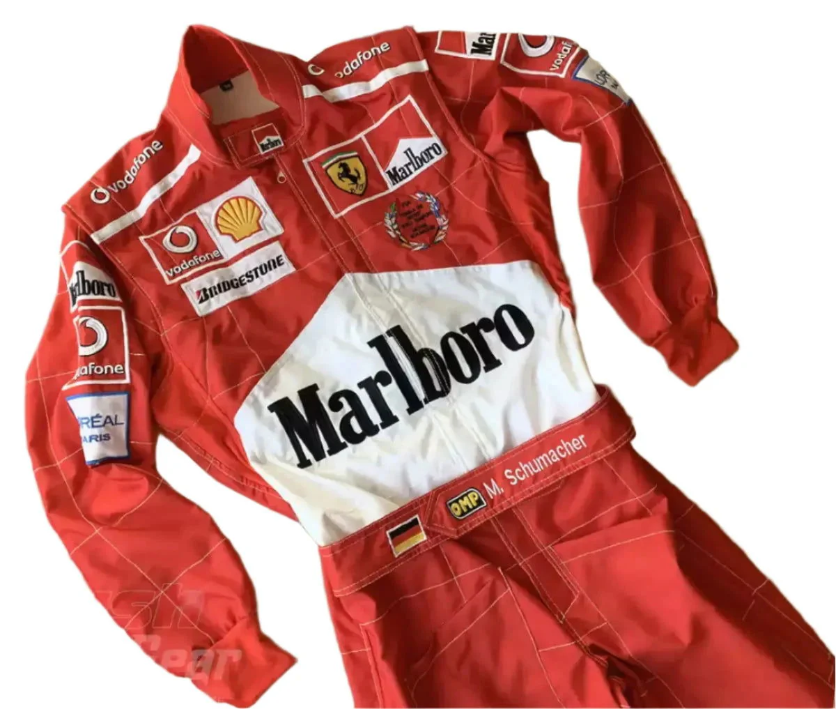 Michael Schumacher Ferrari F1 Embroidered Racing Suit - Image 3