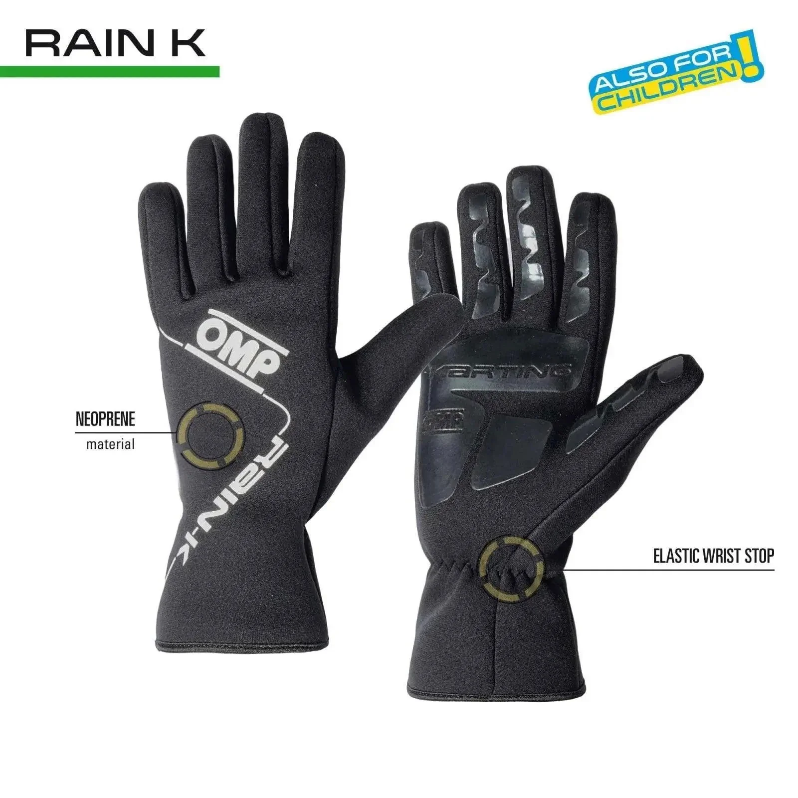 OMP Rain K Wet Weather Kart Gloves - Image 3