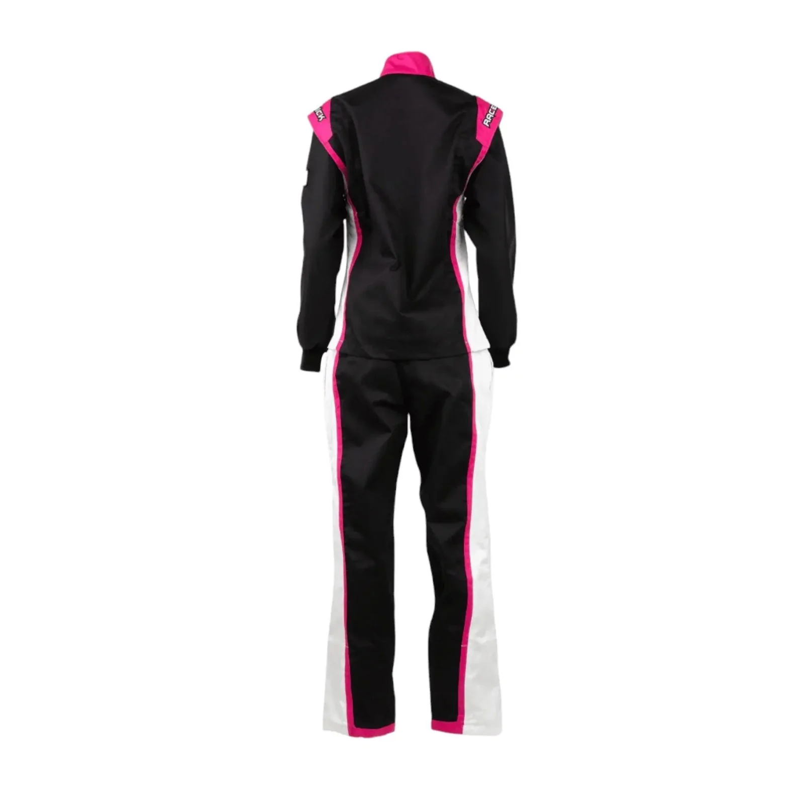 RACECHICK Fierce Women's Two-Piece Racing Suit | SFI 3.2A/1 - Black/Pink - Image 3