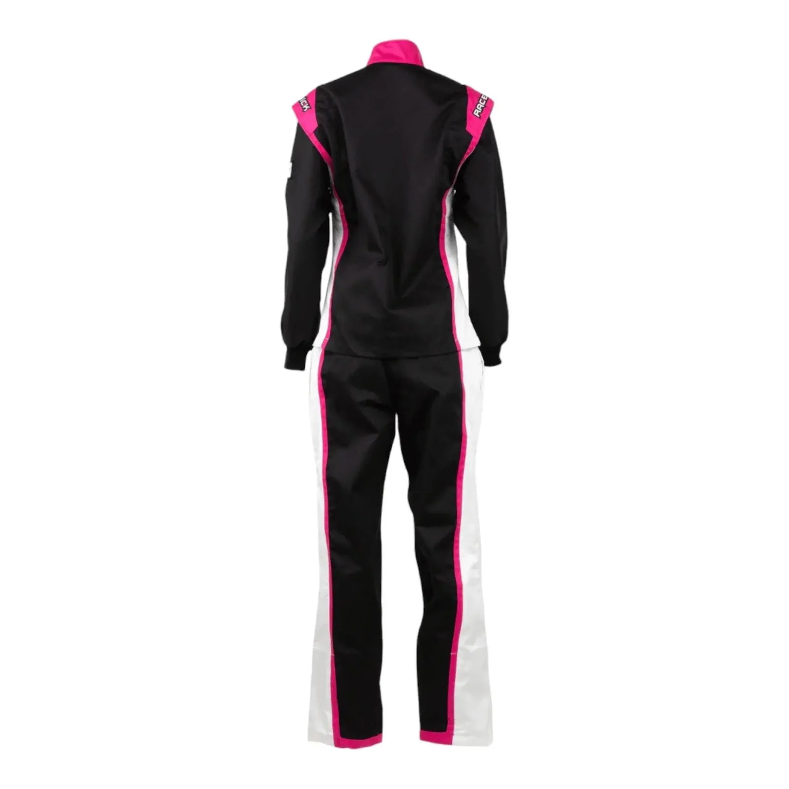 RACECHICK Fierce Women's Two-Piece Racing Suit | SFI 3.2A/5 - Black/Pink - Image 3