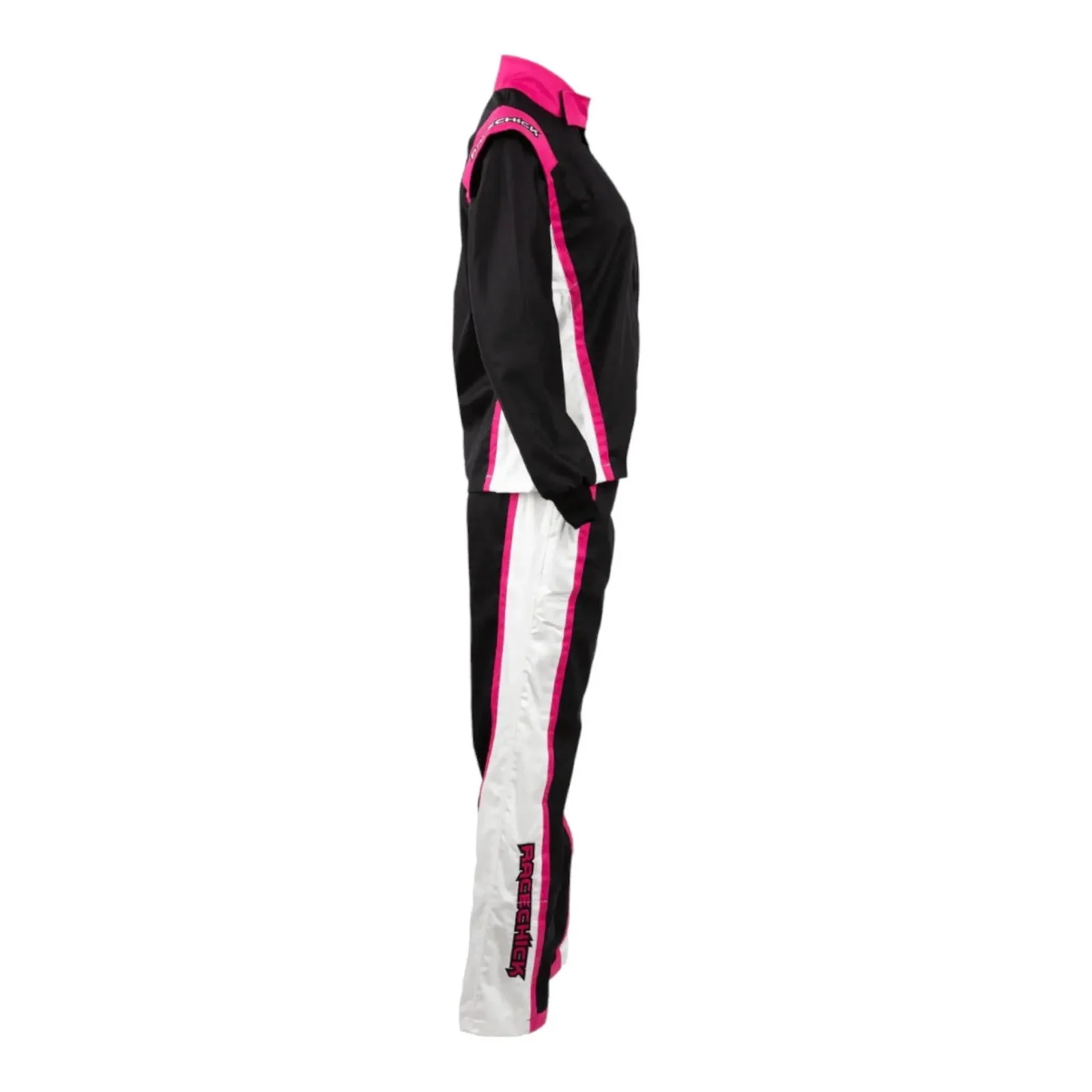 RACECHICK Fierce Women's Two-Piece Racing Suit | SFI 3.2A/5 - Black/Pink - Image 5