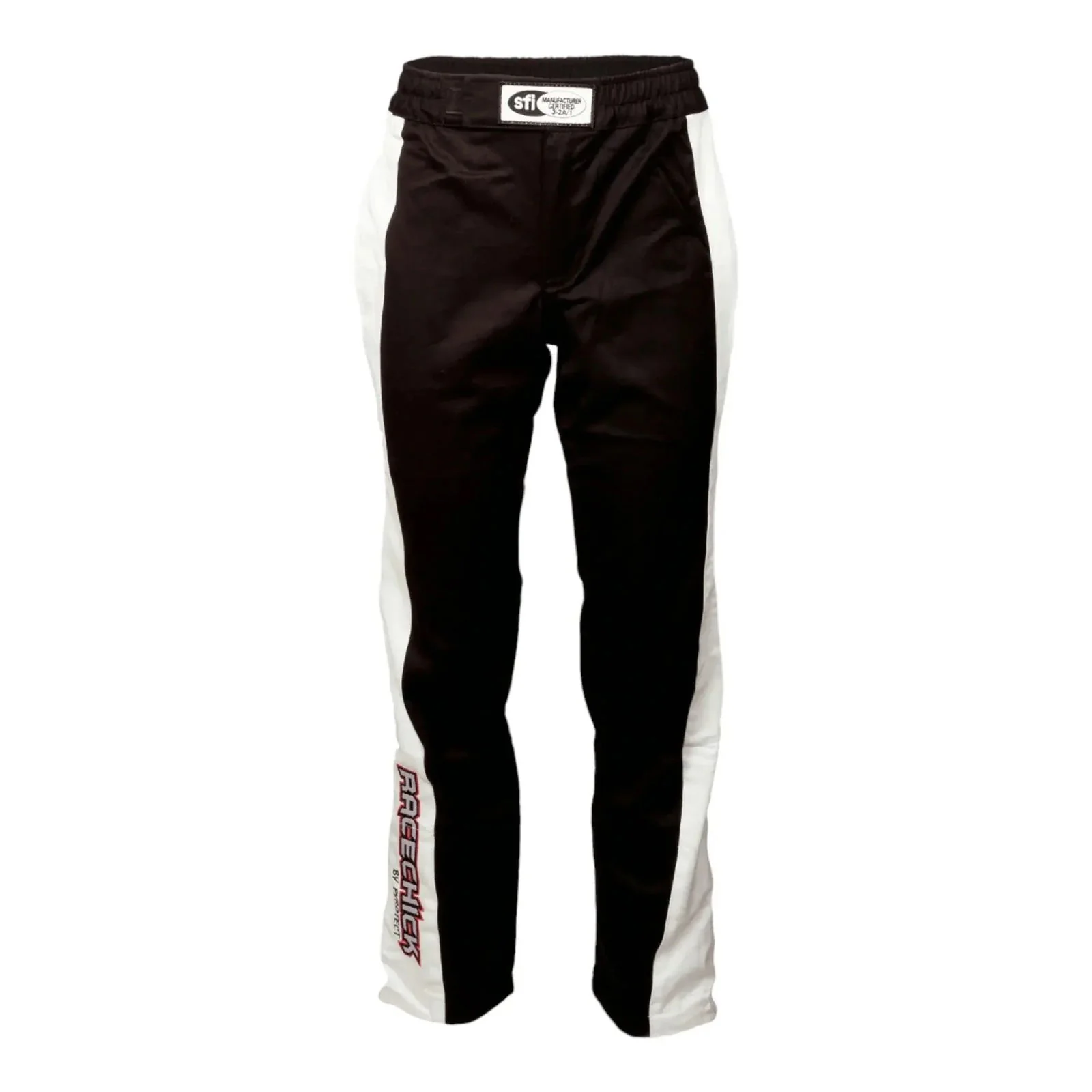 RACECHICK Fierce Women's Racing Suit | SFI 3.2A/5 - Black/White - Image 4