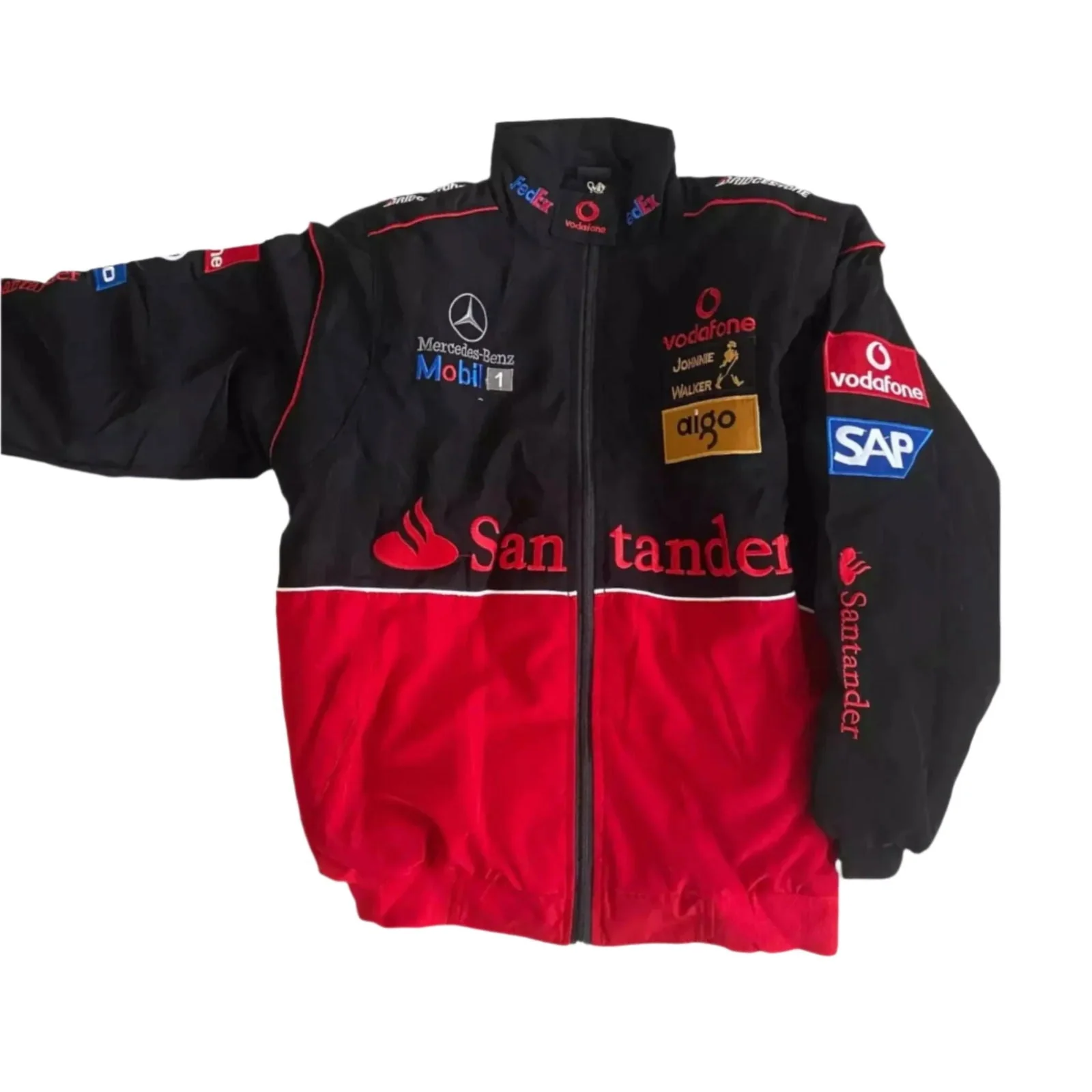 Vintage Mercedes AMG F1 Racing Bomber Jacket - Image 2
