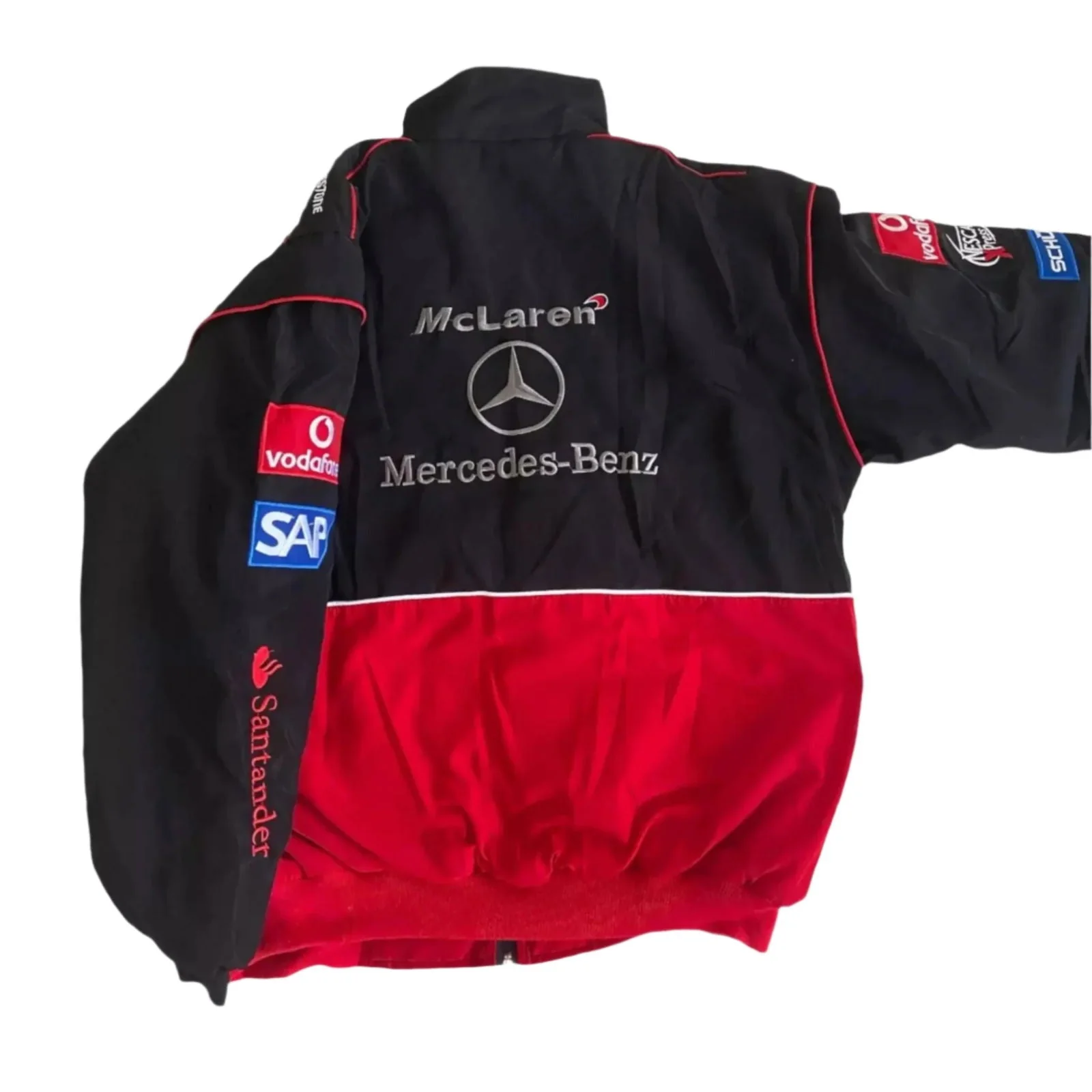Vintage Mercedes AMG F1 Racing Bomber Jacket - Image 3