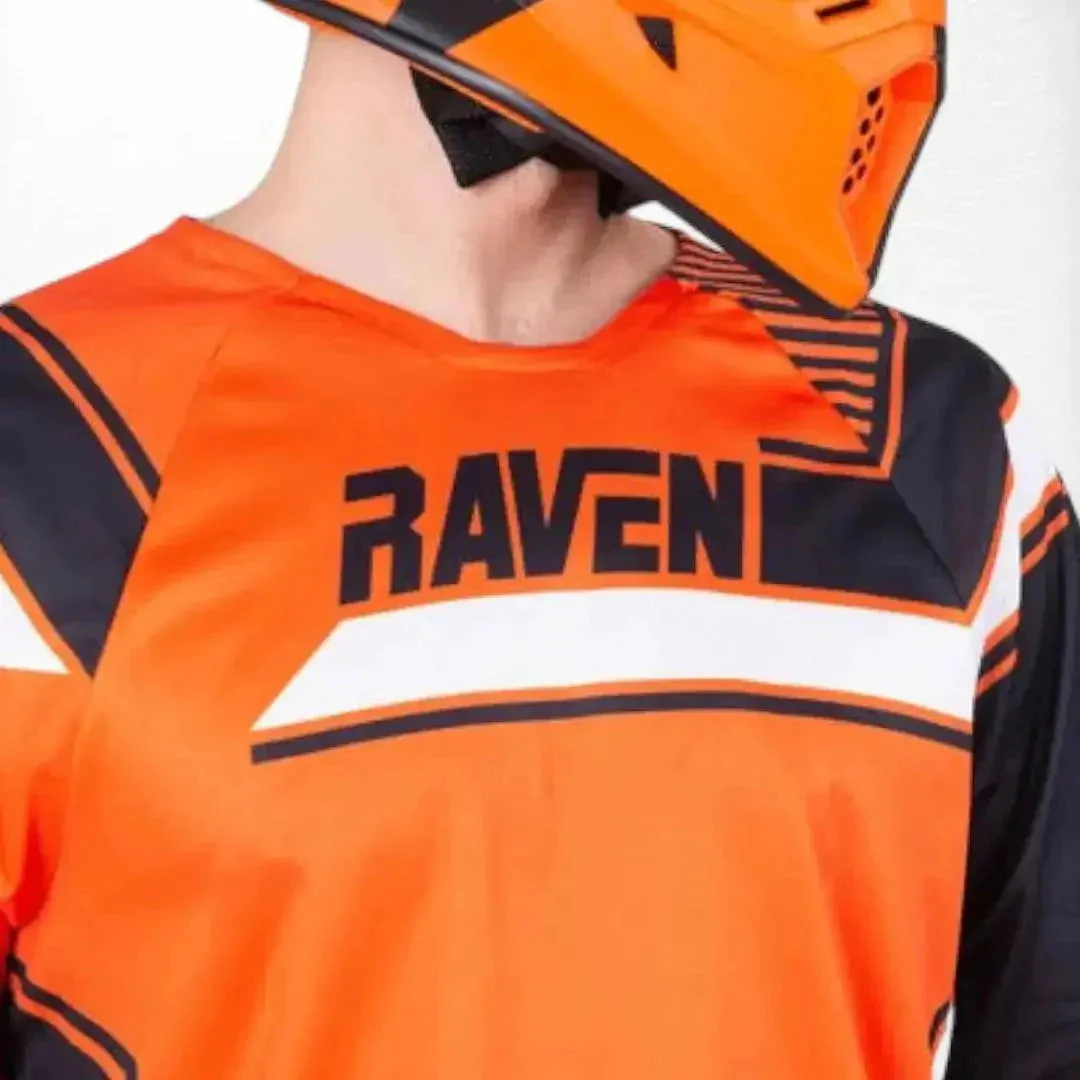 Raven Rival MX Jersey Orange-Black - Image 3