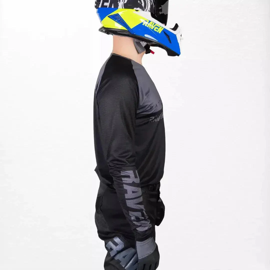 Raven Verve MX Jersey Black-Grey - Image 4
