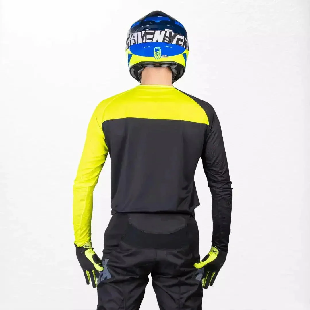 Raven Verve MX Jersey Black-Yellow - Image 2