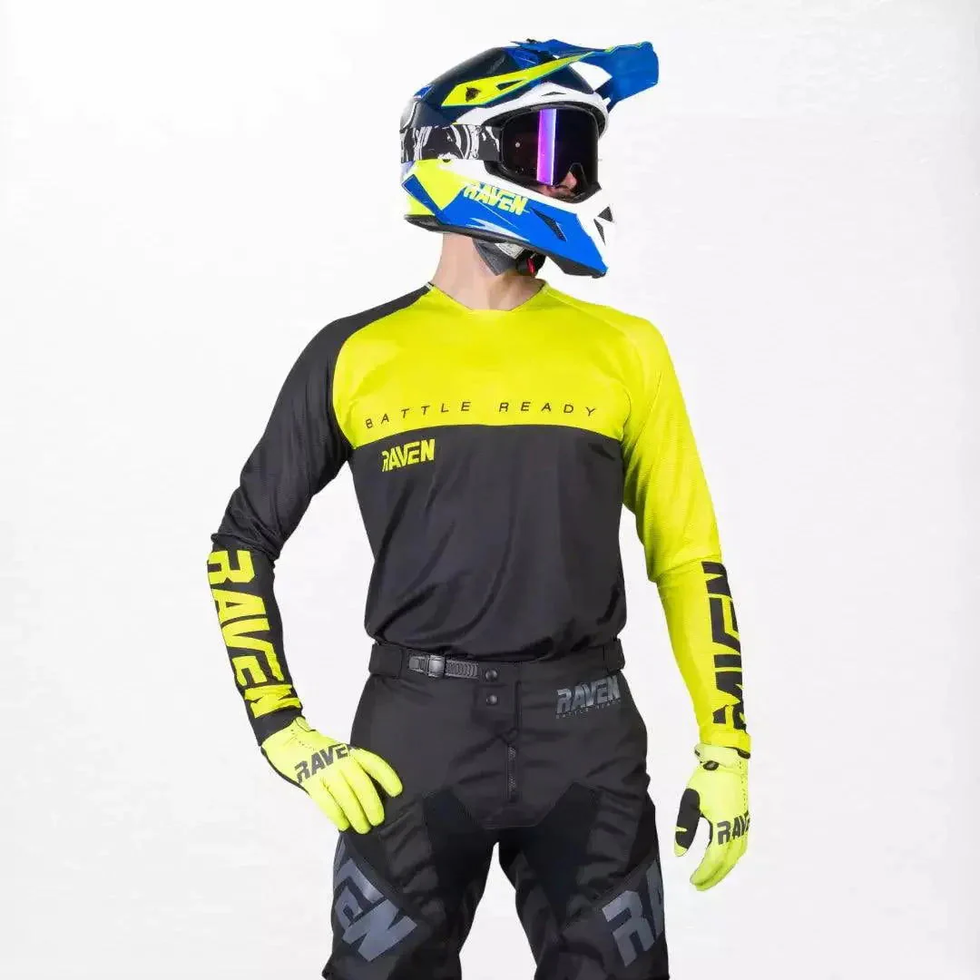 Raven Verve MX Jersey Black-Yellow - Image 3