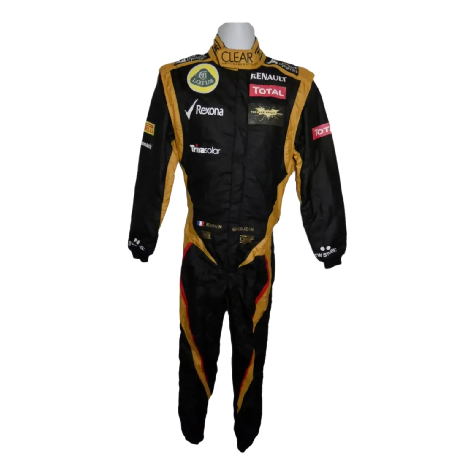 Romain Grosjean 2012 British GP ‘The dark knight rises’ Lotus F1 race suit