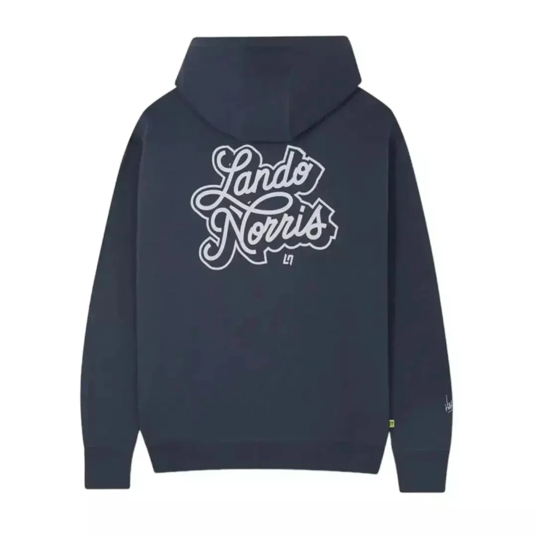 SCRIPT PETROL BLUE HOODIE - Image 2