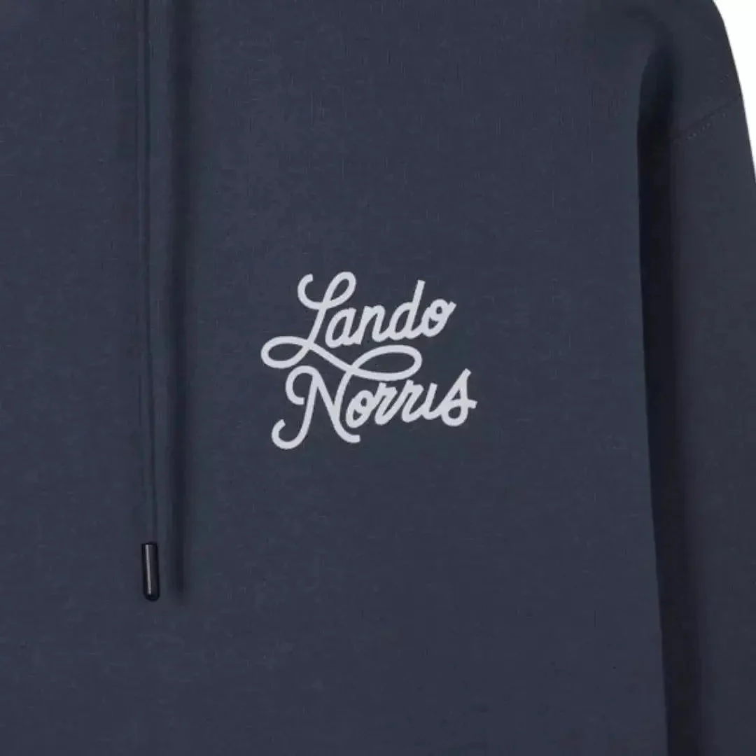 SCRIPT PETROL BLUE HOODIE - Image 3