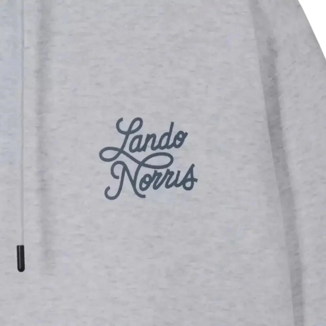 SCRIPT WHITE HEATHER HOODIE - Image 3
