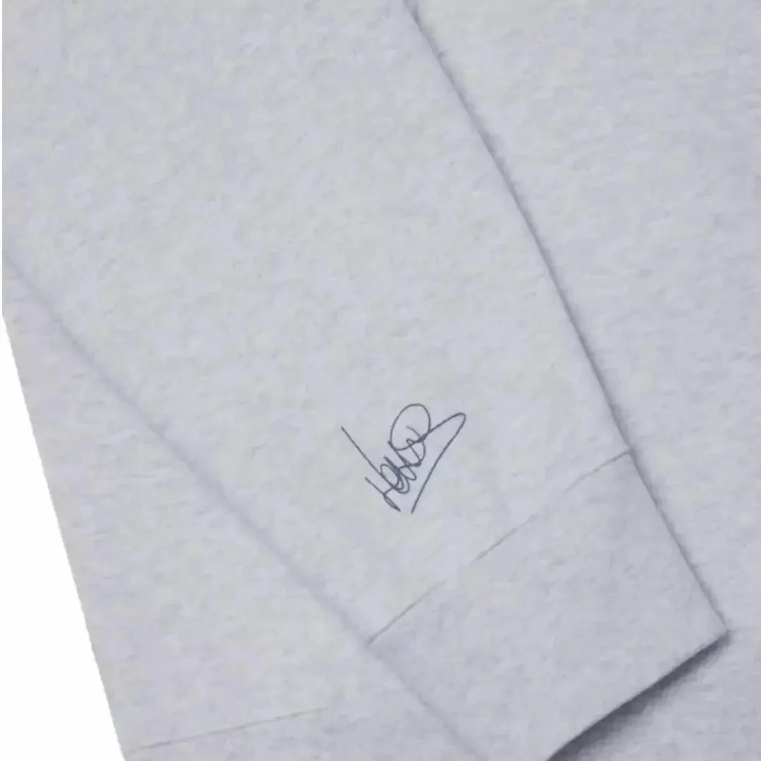 SCRIPT WHITE HEATHER HOODIE - Image 4