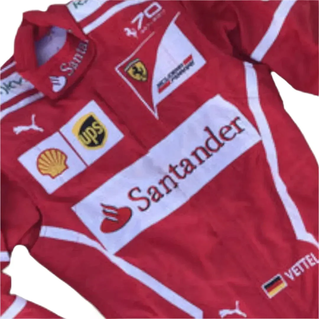 Sebastian Vettel 2017 Replica Racing Suit - Image 3