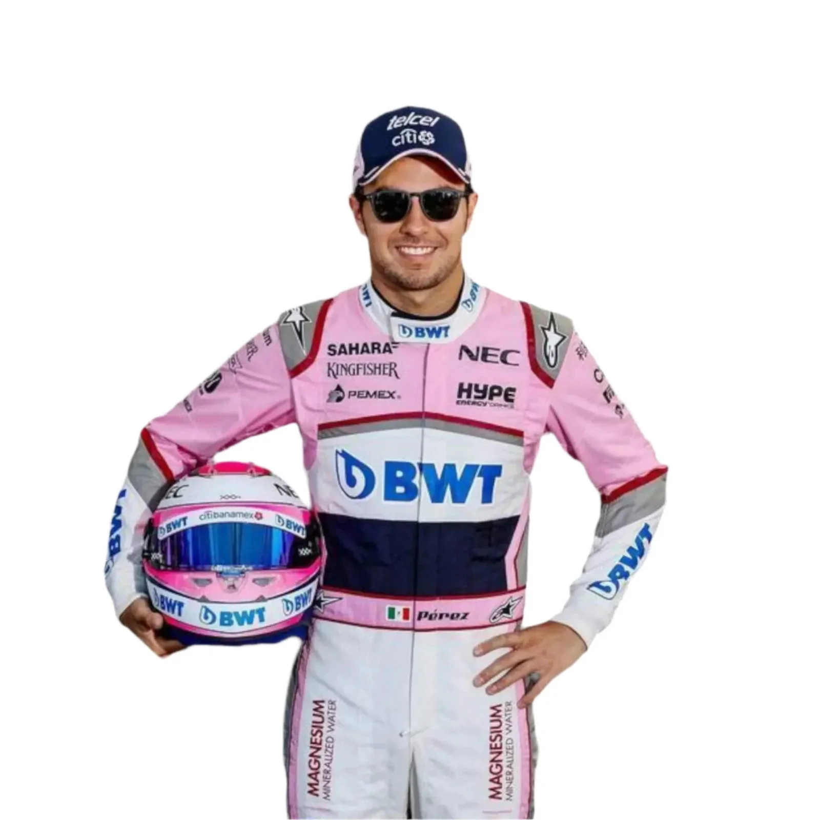 SERGIO PEREZ 2018 RACE SUIT SAHARA FORCE INDIA F1 TEAM - Image 4