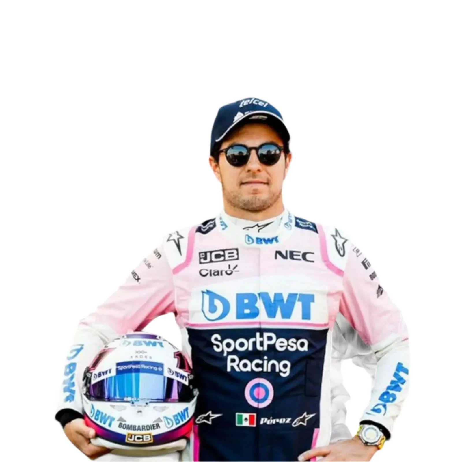 Sergio Pérez 2019 Racing Point F1 Team Race Suit - Image 4