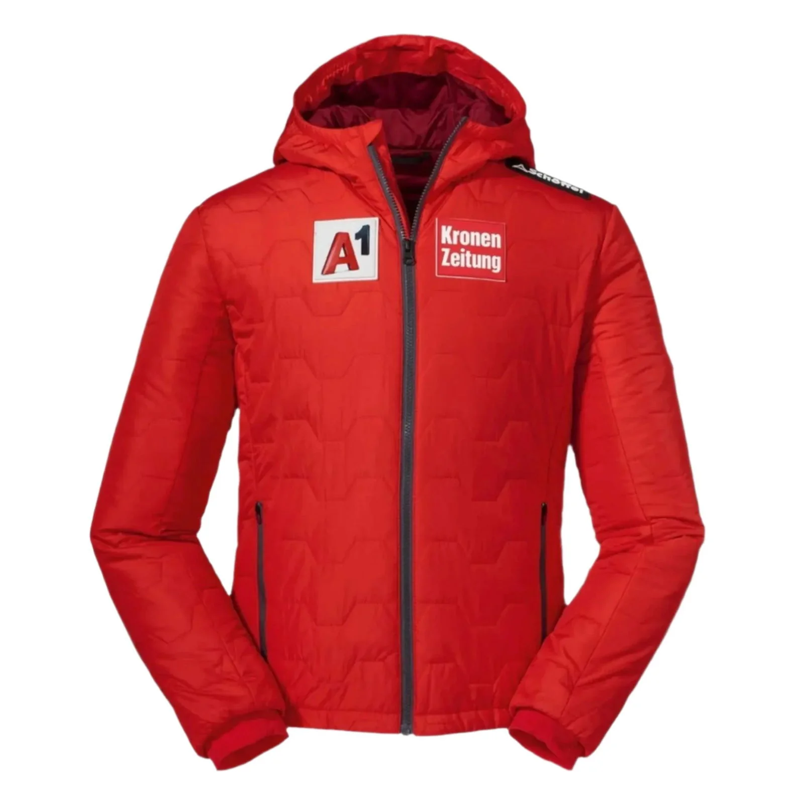 Ski Insulation Jacket SCHOFFEL Vntlft Hoody Adamont 3 K RT Junior Red - 2021/22