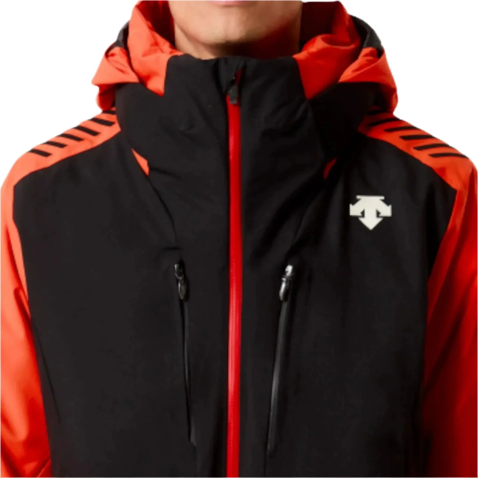 Ski Jacket Descente Nigel Orange/Black- 2023/24 - Image 2