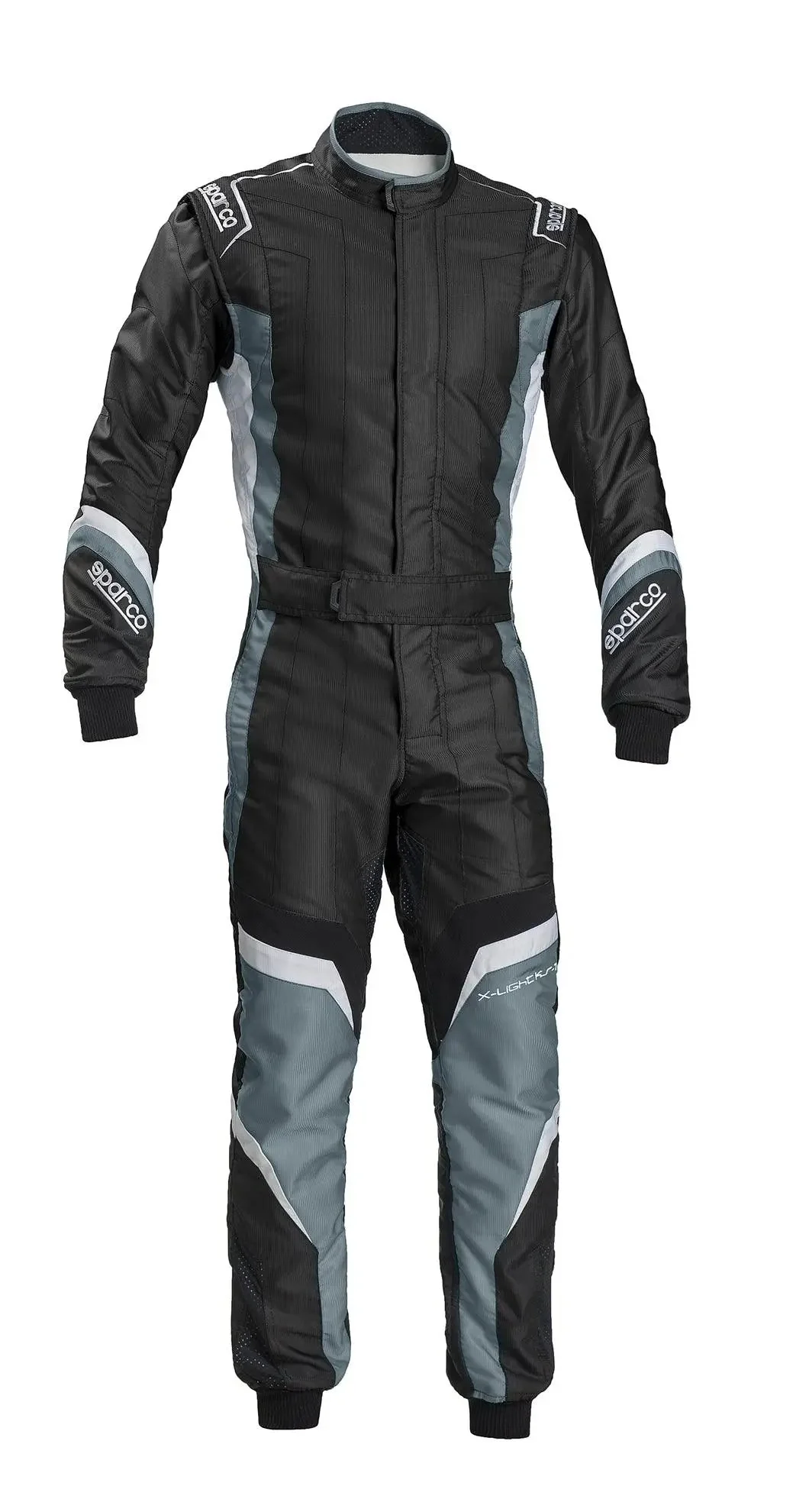 Sparco X-Light KS-7 Replica Kart Suit - Black/Grey Lightweight Racing - Image 8