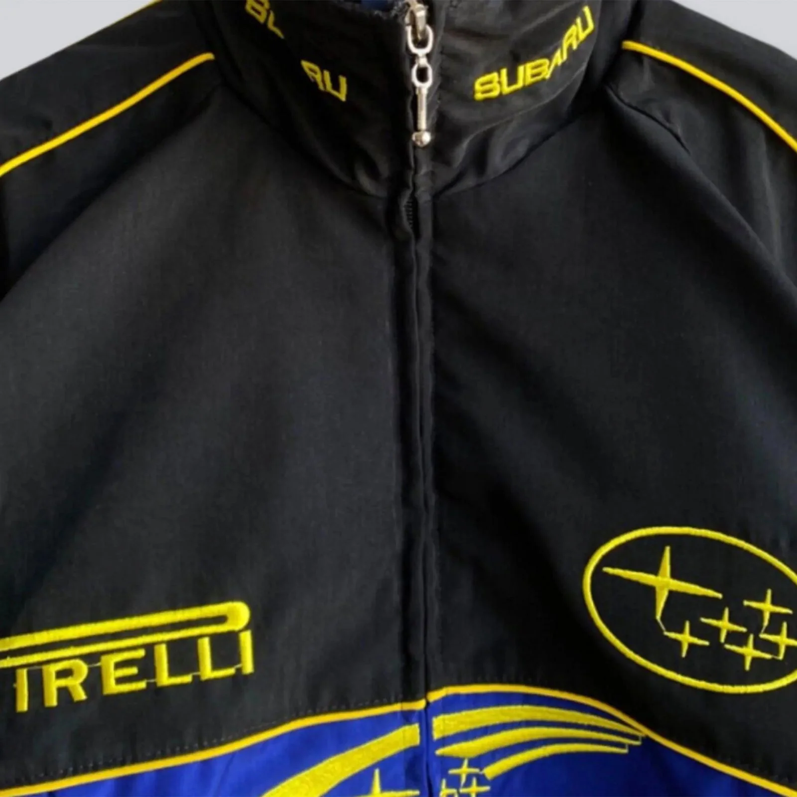 Subaru Rally Vintage Black Jacket | Classic Motorsport Apparel - Image 3