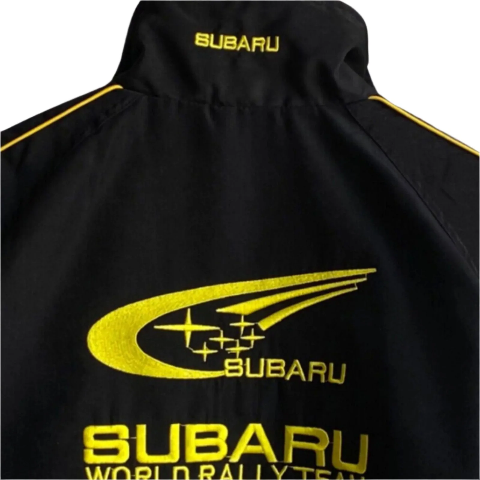 Subaru Rally Vintage Black Jacket | Classic Motorsport Apparel - Image 4