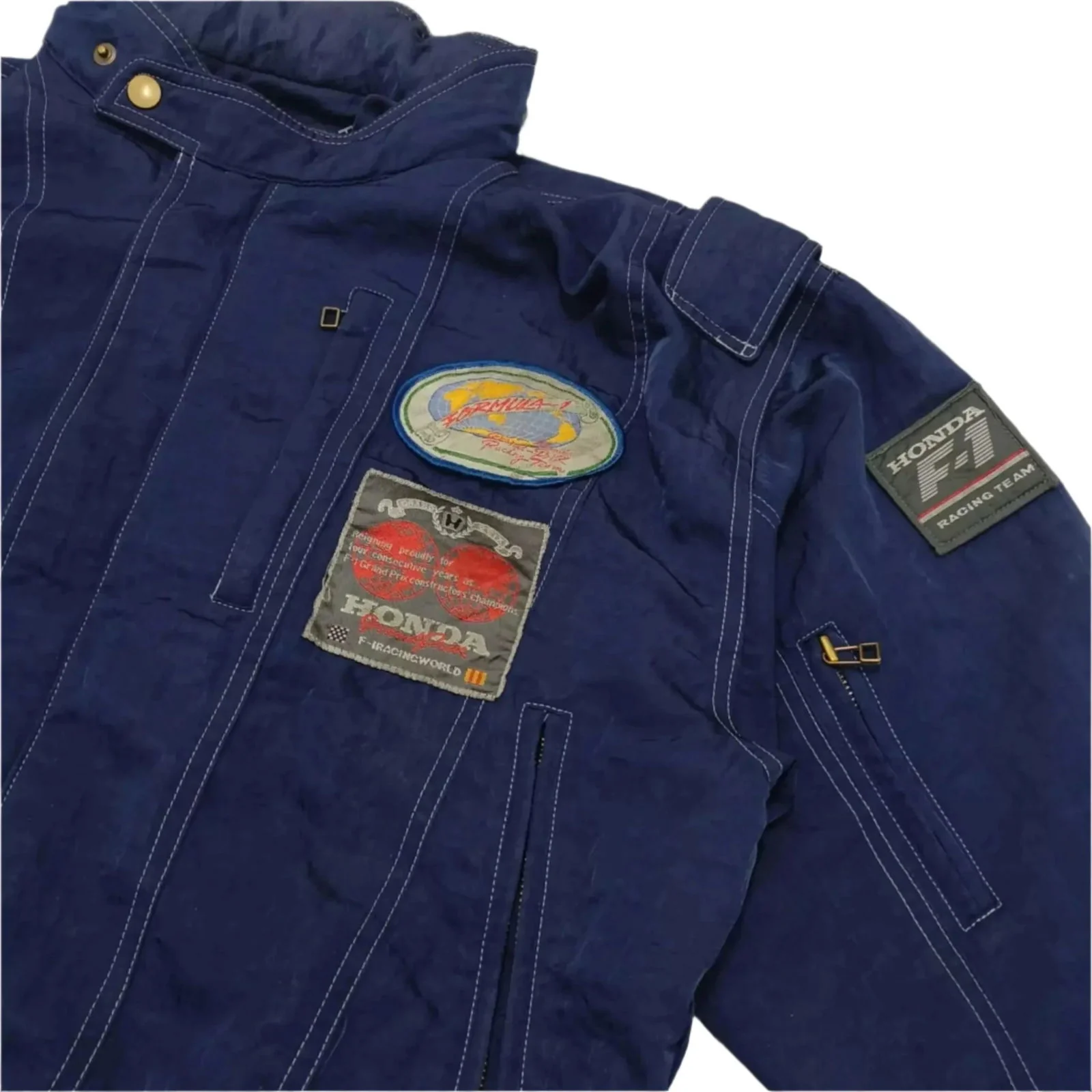 McLaren Ayrton Senna Marlboro Vintage F1 Racing Jacket - Image 4