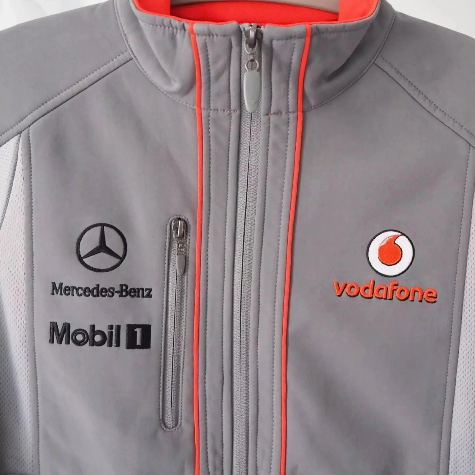 Vintage Mercedes Vodafone Racing Softshell Jacket - Image 3