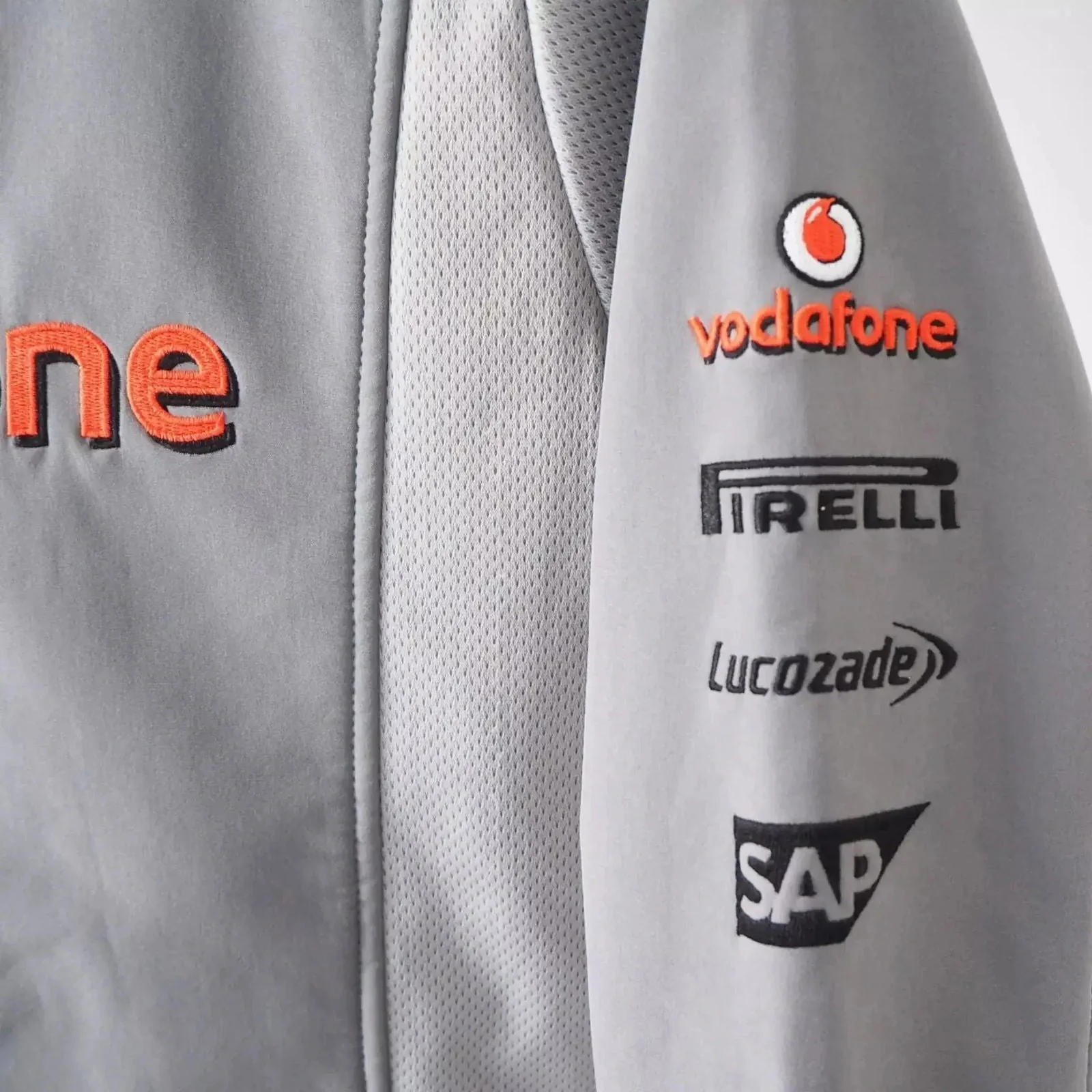 Vintage Mercedes Vodafone Racing Softshell Jacket - Image 5