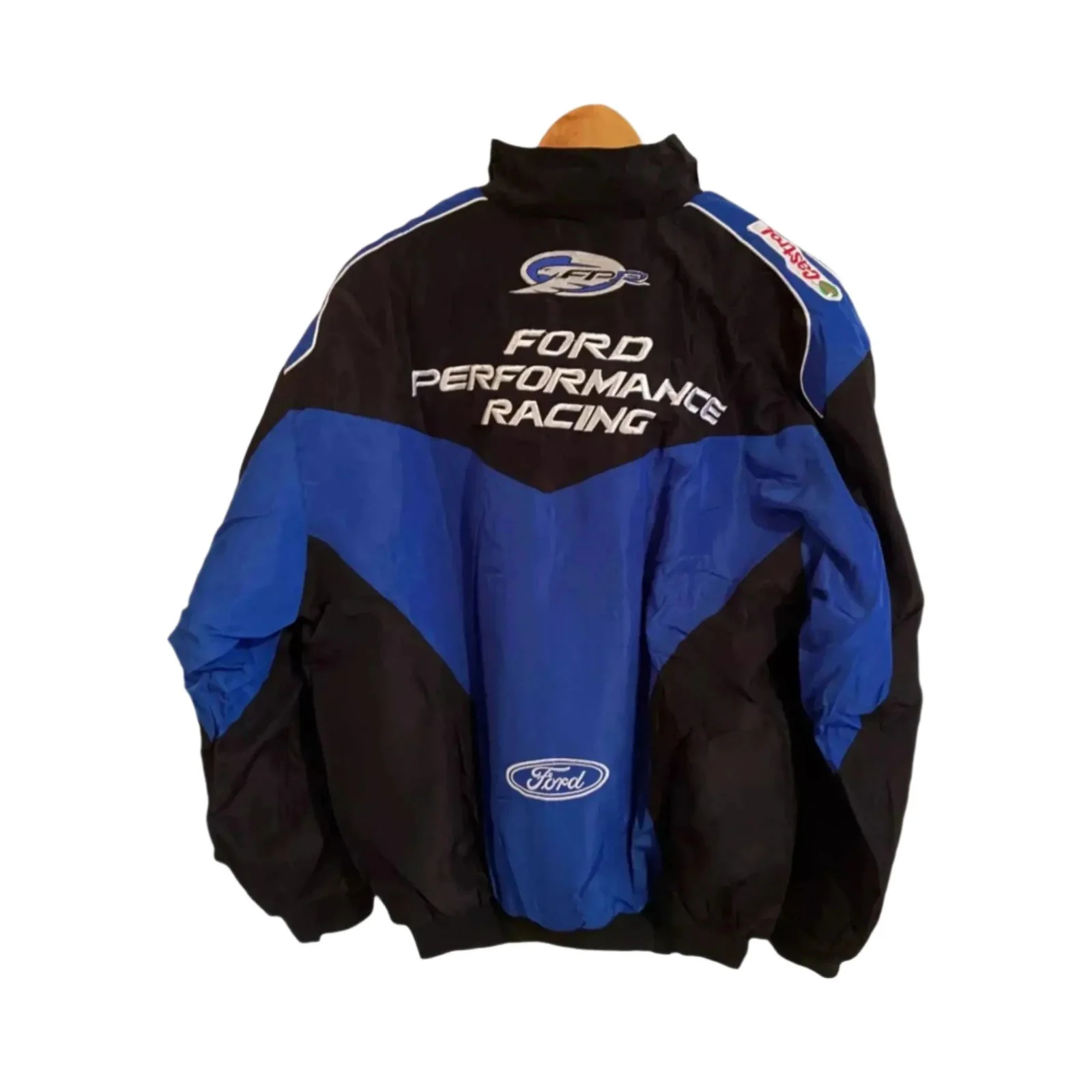 Vintage Navy/Blue Ford Performance Racing Bomber Jacket - Image 2