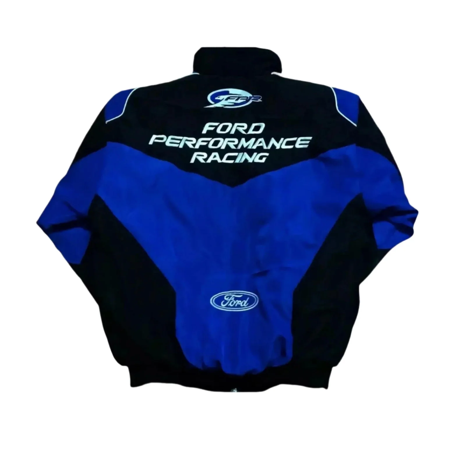Vintage Navy/Blue Ford Performance Racing Bomber Jacket - Image 3