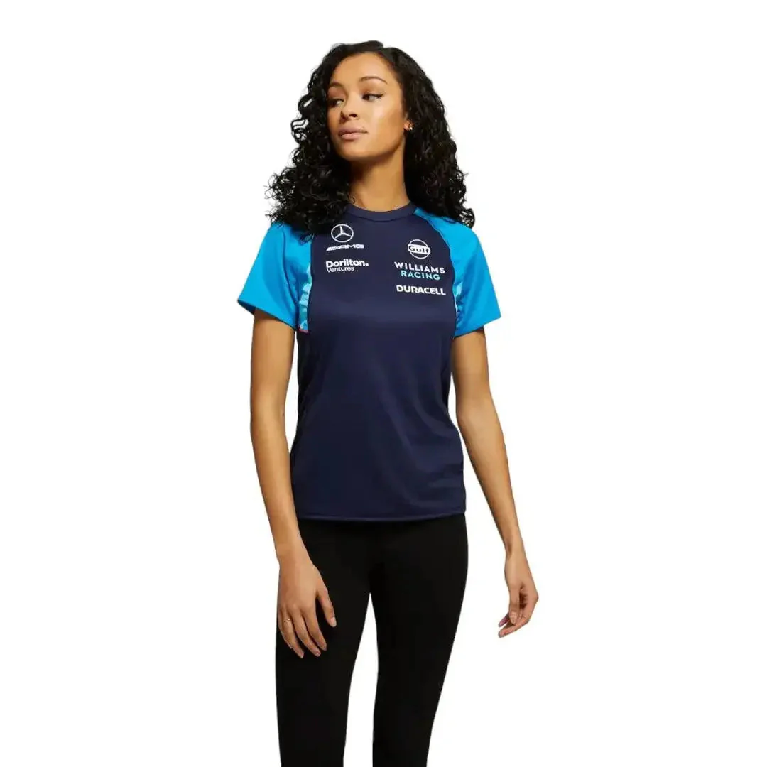 Women's Classic Kit Navy Williams Racing T-Shirt - Image 3