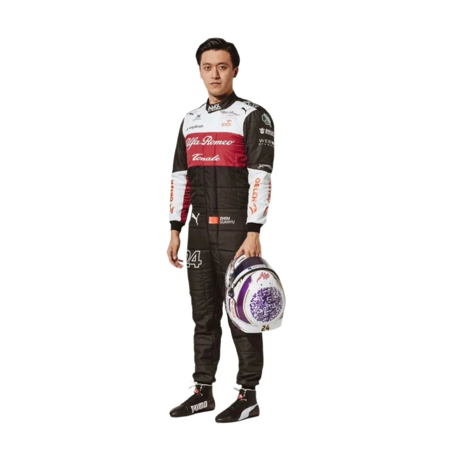 2022 Zhou Guanyu Alfa Romeo F1 Team Race Suit - Image 4