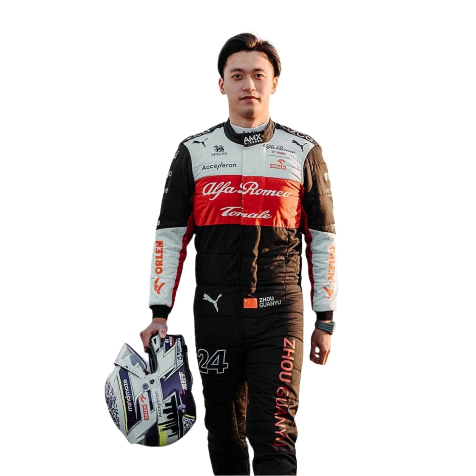 2022 Zhou Guanyu Alfa Romeo F1 Team Race Suit - Image 5